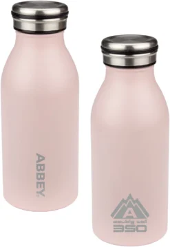 Thermosfles Abbey Dubbelwandig Victoria Licht Roze Zilver (0,35L)