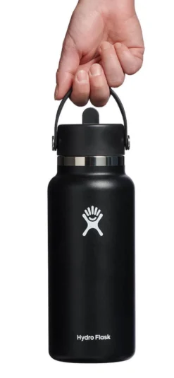 Thermosfles Hydro Flask Wide Mouth Flex Straw Cap Black 946 Ml -Bo-Camp Winkel 4 w32bfs001 black hb 2