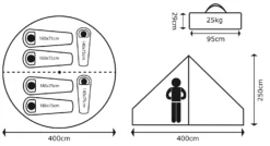 Tent Bo-Camp Urban Outdoor Streeterville Ø 4 Meter -Bo-Camp Winkel 4472500 03