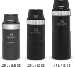 Thermosbeker Stanley The Trigger Action Travel Mug Matte Black Pebble 0,35L -Bo-Camp Winkel 5 1200x1098 1