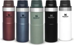 Thermosbeker Stanley The Trigger Action Travel Mug Matte Black Pebble 0,35L -Bo-Camp Winkel 6 1200x732 1
