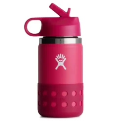 Thermosfles Hydro Flask Kids Wide Mouth Straw Lid Peony 355 Ml