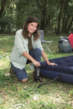 Luchtbed Pavillo Flocked Blue Queen -Bo-Camp Winkel Bestway 67003 INT 2