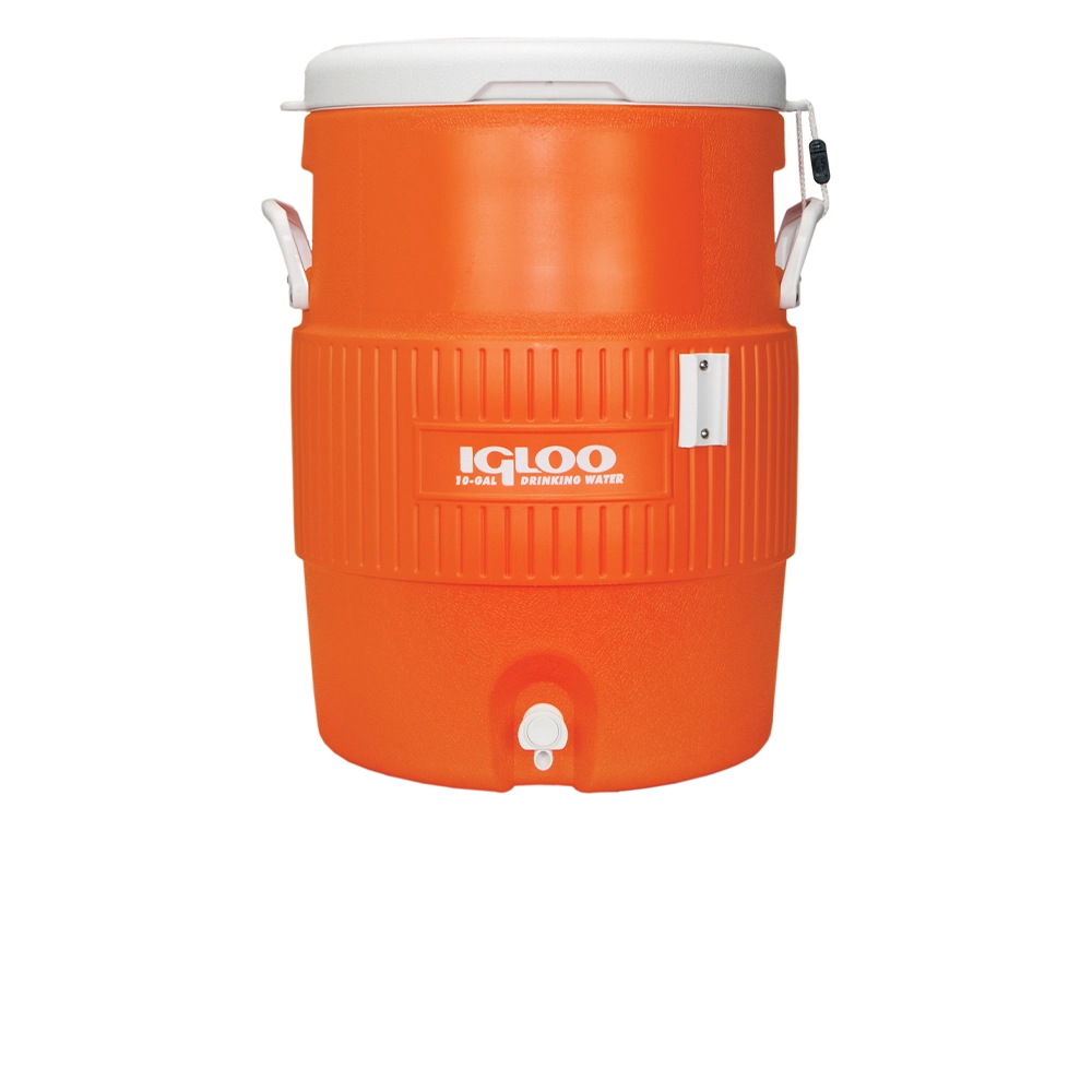 Koelbox Igloo 10 Gallon Seat Top Cup Dispenser Oranje Wit 1 Koelbox Igloo 10 Gallon Seat Top Cup Dispenser Oranje Wit