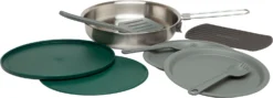 Kookset Stanley Adventure Prep+Eat Set Stainless Steel (9-delig) -Bo-Camp Winkel Large JPG Adventure20All In One20Fry20Pan20Set2020Stainless20Steel 3