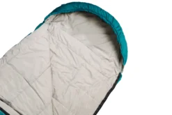 Slaapzak Grüezi Biopod Wolle Goas Comfort Rechts Dark Petrol -Bo-Camp Winkel gruezi bag schlafsack biopod wolle goas comfort 9300 9301 detail05 1