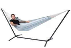 Hangmat Tropilex Single Natural Blue -Bo-Camp Winkel hammock natural blue 51