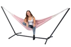 Hangmat Tropilex Single Natural Pink -Bo-Camp Winkel hammock natural pink 51