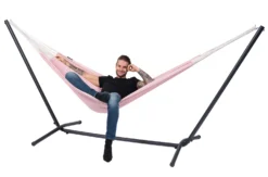 Hangmat Tropilex Single Natural Pink -Bo-Camp Winkel hammock natural pink 53
