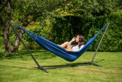 Hangmat Tropilex Single Plain Blue -Bo-Camp Winkel hammock plain blue 212