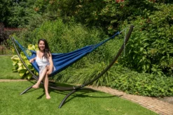 Hangmat Tropilex Single Plain Blue -Bo-Camp Winkel hammock plain blue 223