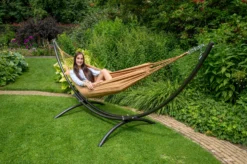 Hangmat Tropilex Single Plain Mocca -Bo-Camp Winkel hammock plain mocca 121
