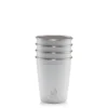 Reisbeker Mizu Party Cup White 300ml (4-Delig) -Bo-Camp Winkel party cup 10 white stack 800x